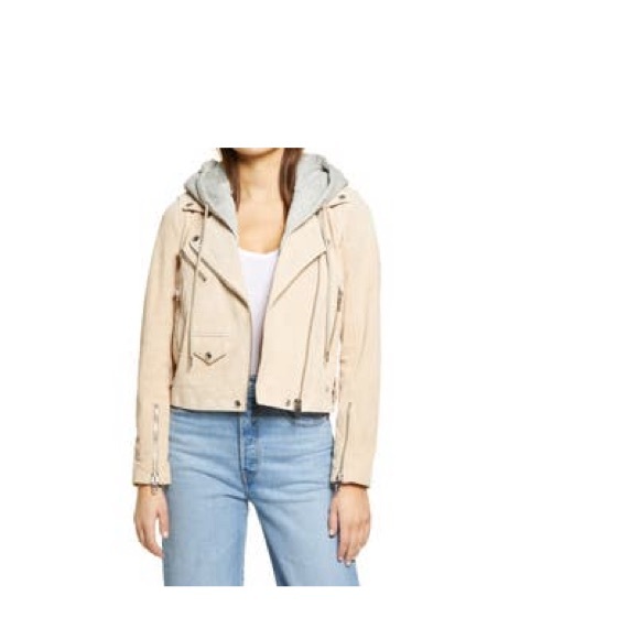 BLANKNYC Suede Hooded
Leather Moto Jacket - Picture 1 of 1